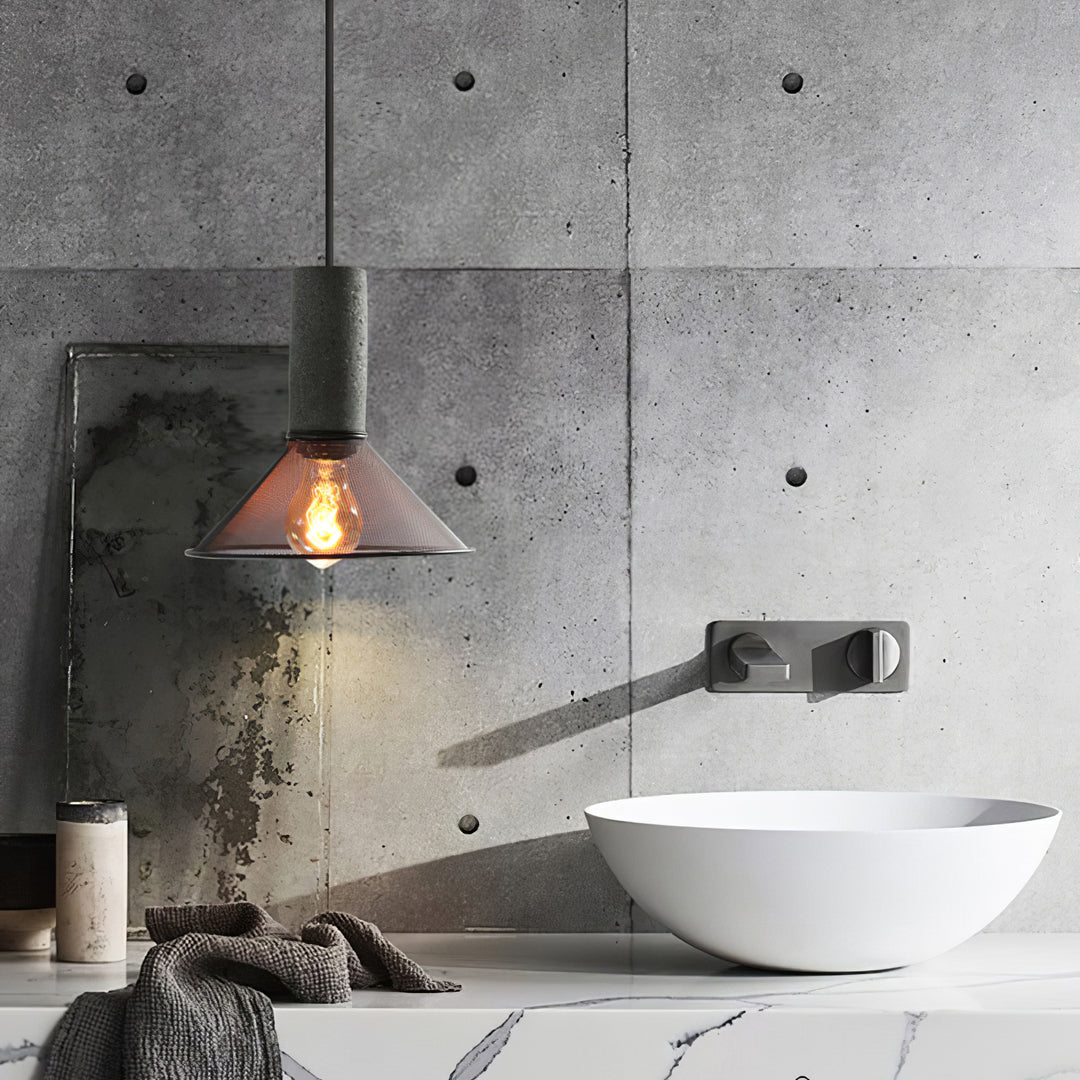 Cement Mesh Pendant Light