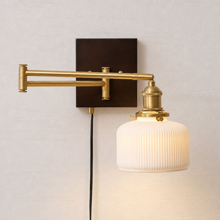 Ceramic Geometry Plug-in Wall Lamp