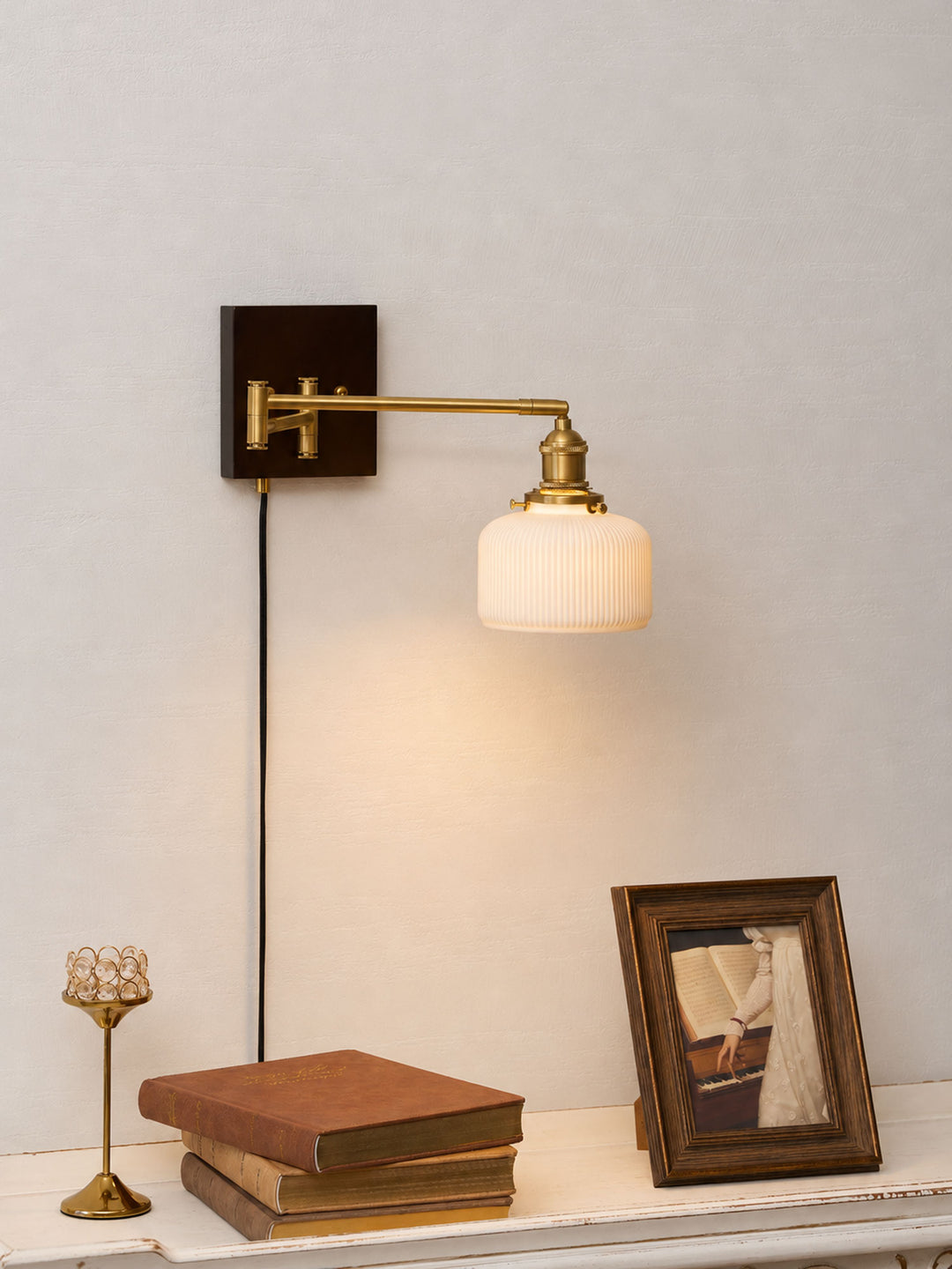 Ceramic Geometry Plug-in Wall Lamp