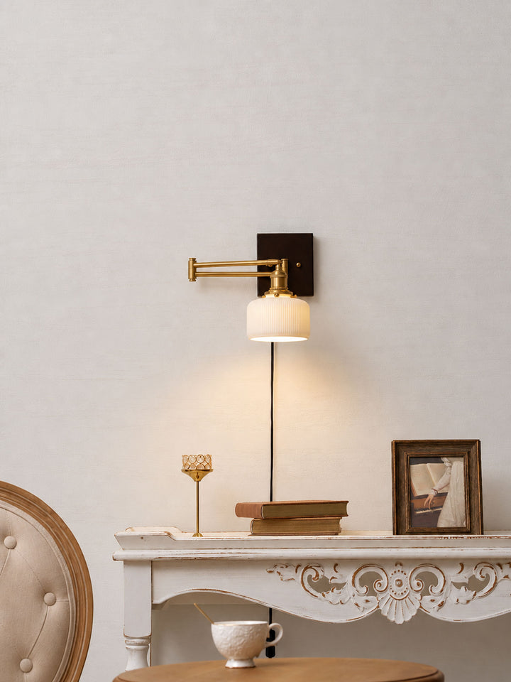 Ceramic Geometry Plug-in Wall Lamp