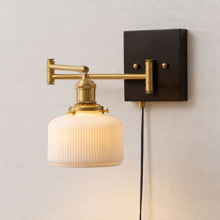 Ceramic Geometry Plug-in Wall Lamp
