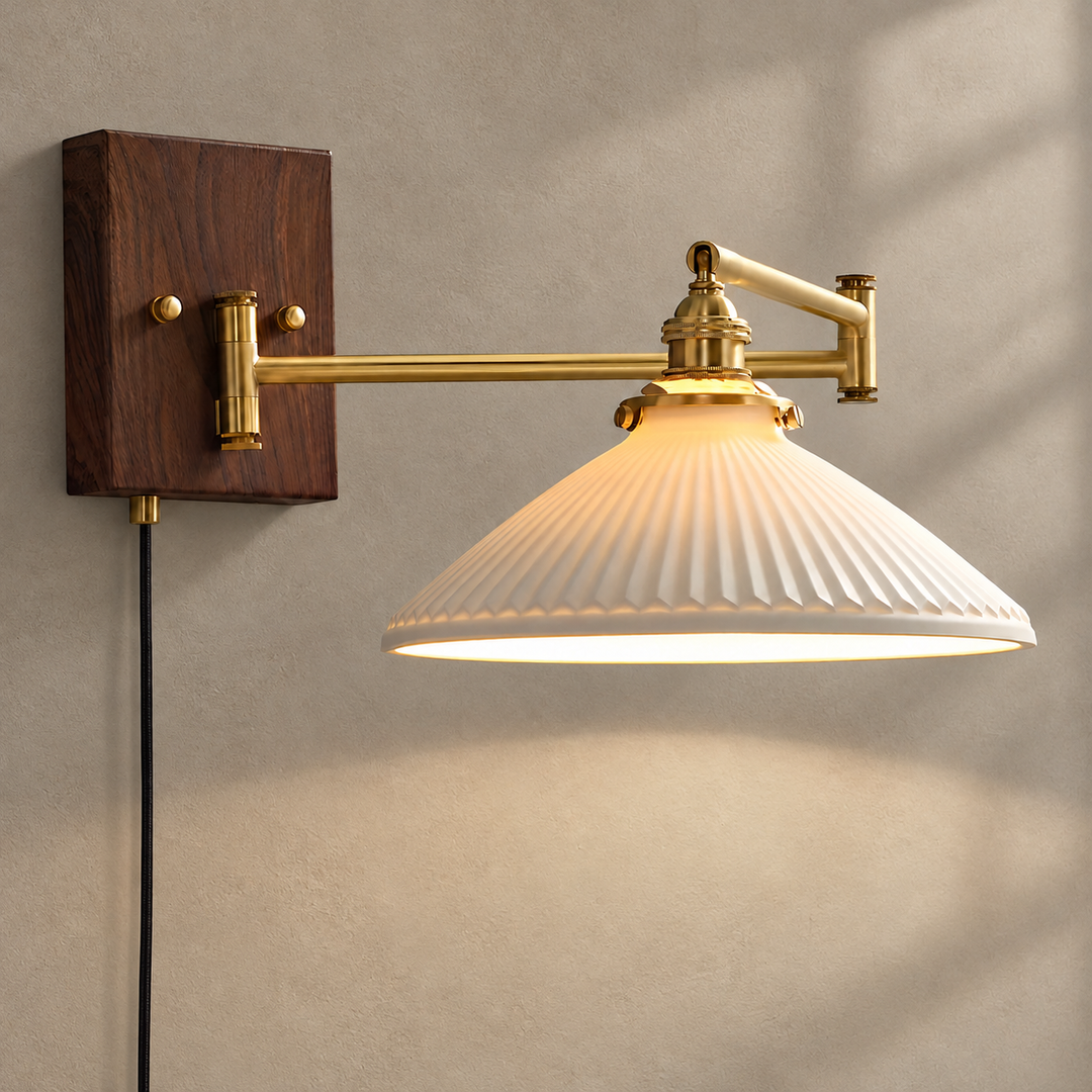Ceramic Geometry Plug-in Wall Lamp