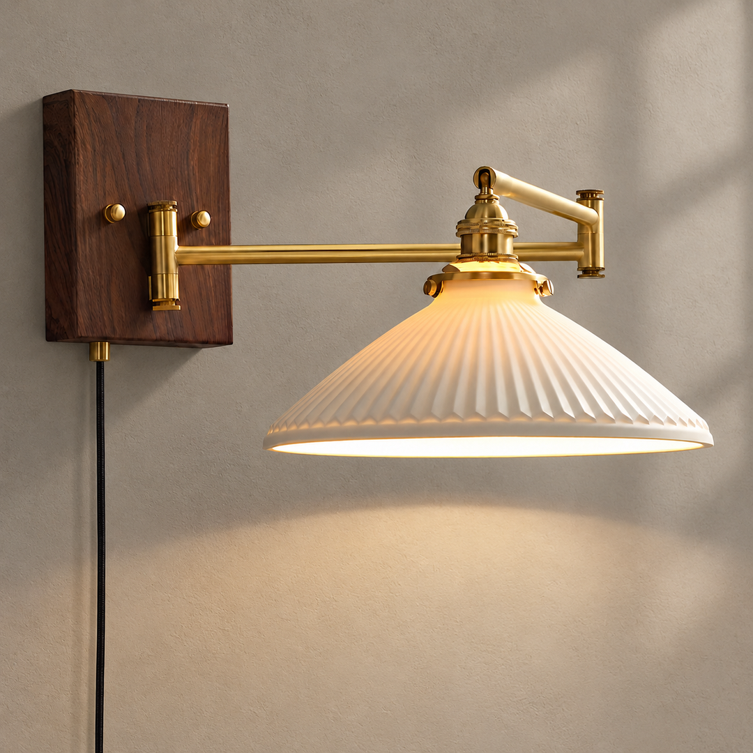 Ceramic Geometry Plug-in Wall Lamp