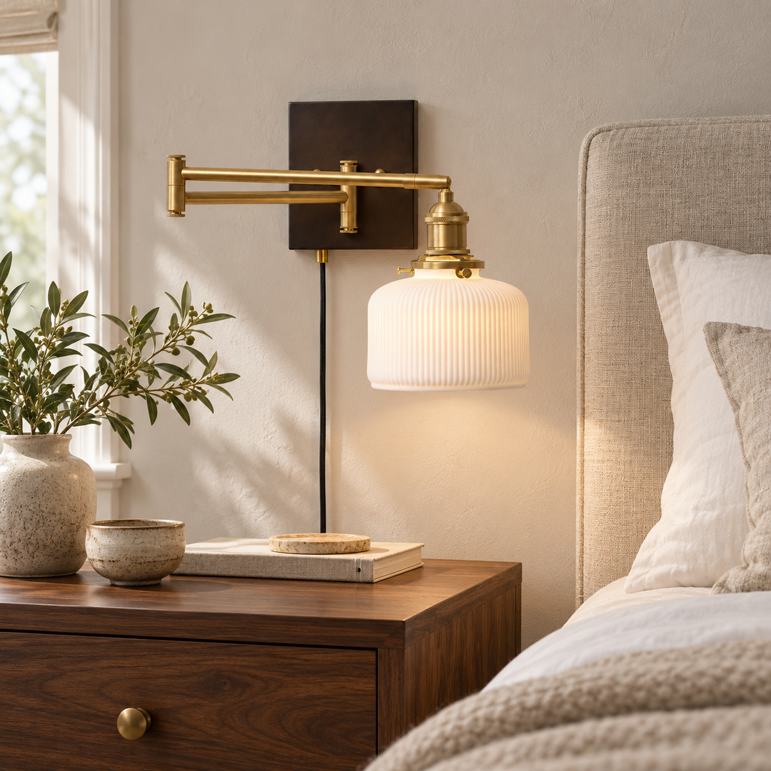 Ceramic Geometry Plug-in Wall Lamp