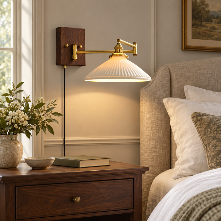 Ceramic Geometry Plug-in Wall Lamp