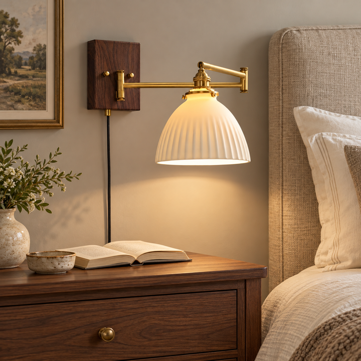 Ceramic Geometry Plug-in Wall Lamp