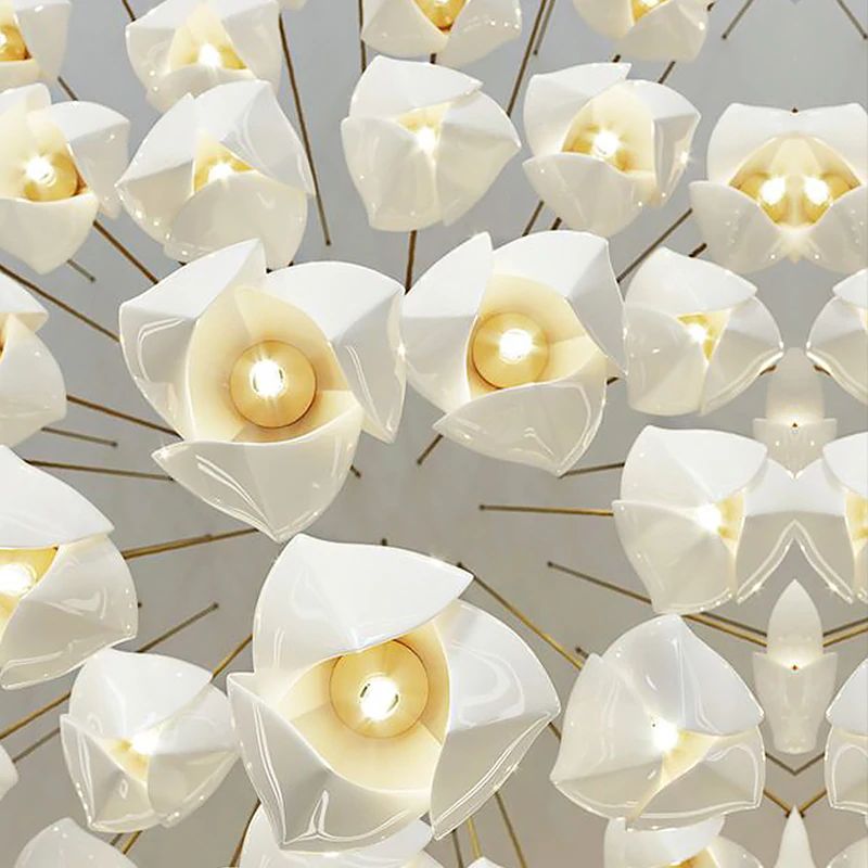 Ceramic Flower Pendant Light