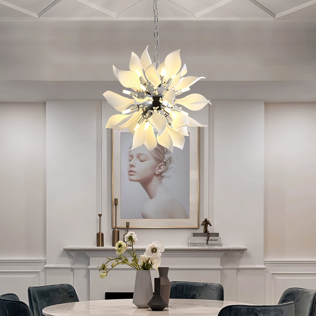 Ceramic Petals Blooming Chandelier