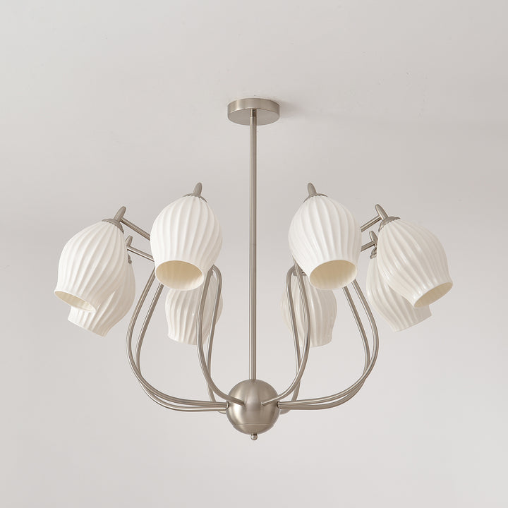 Ceramic Ribbed Chandelier - Vakkerlight