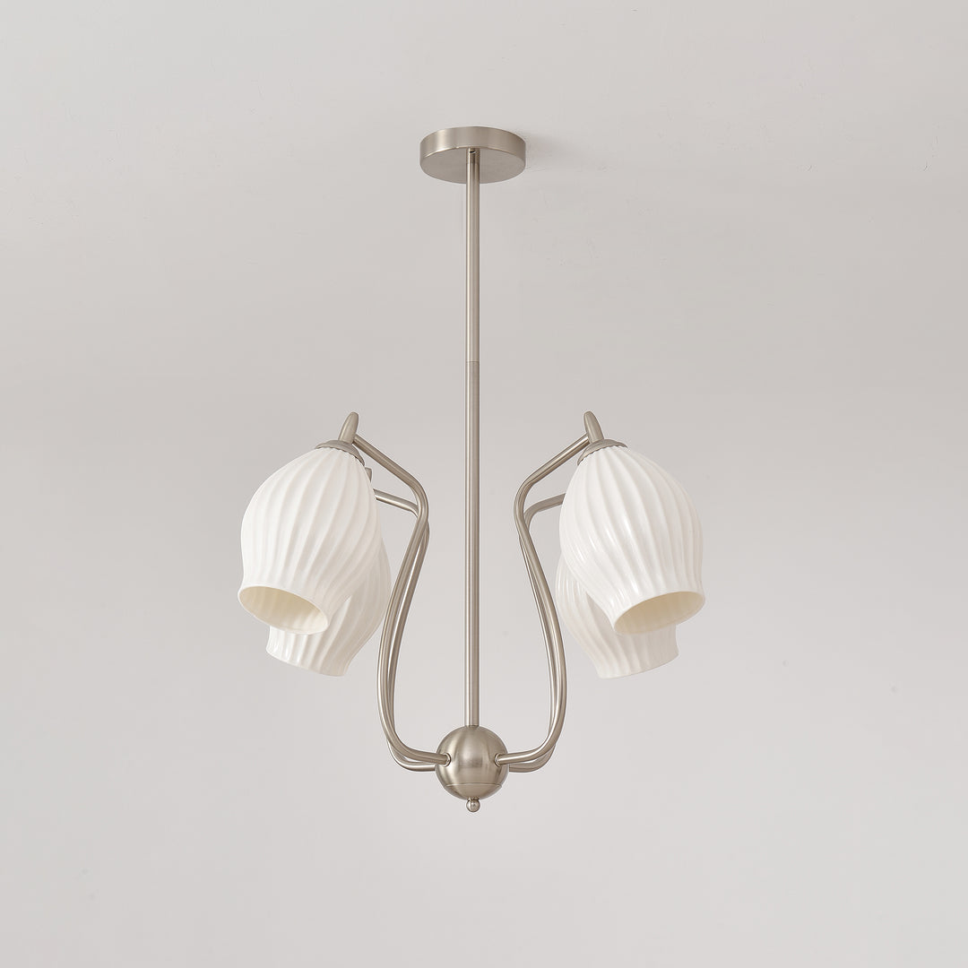 Ceramic Ribbed Chandelier - Vakkerlight