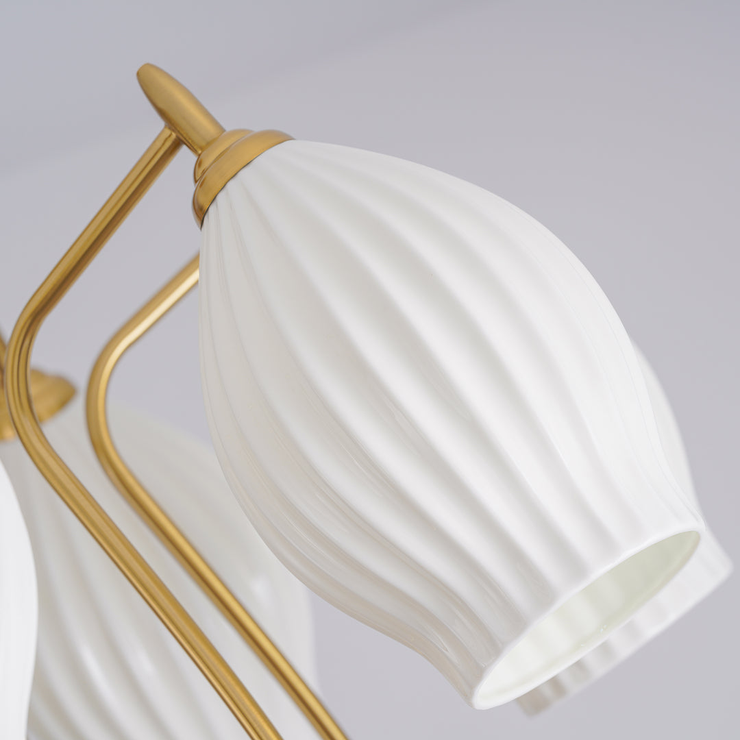 Ceramic Ribbed Chandelier - Vakkerlight