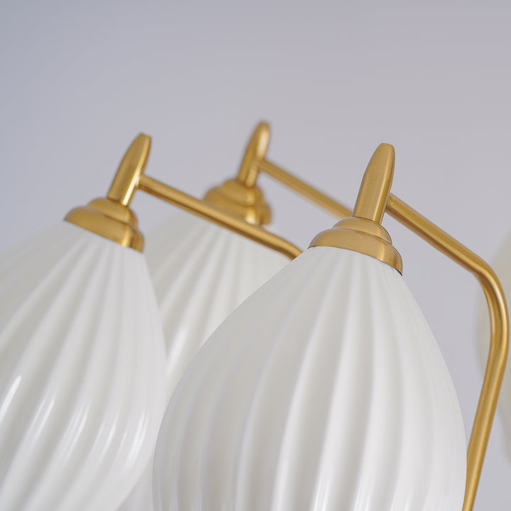 Ceramic Ribbed Chandelier - Vakkerlight