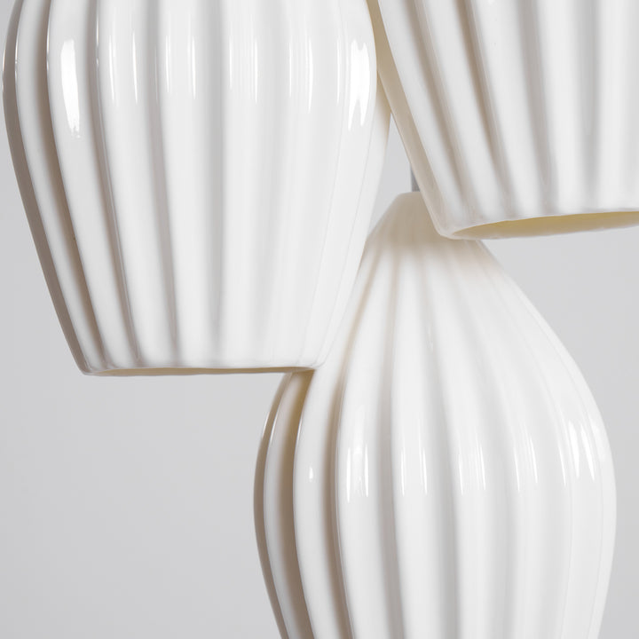 Ceramic Ribbed Pendant Light - Vakkerlight