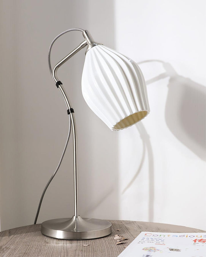 Ceramic Ribbed Table Lamp - Vakkerlight