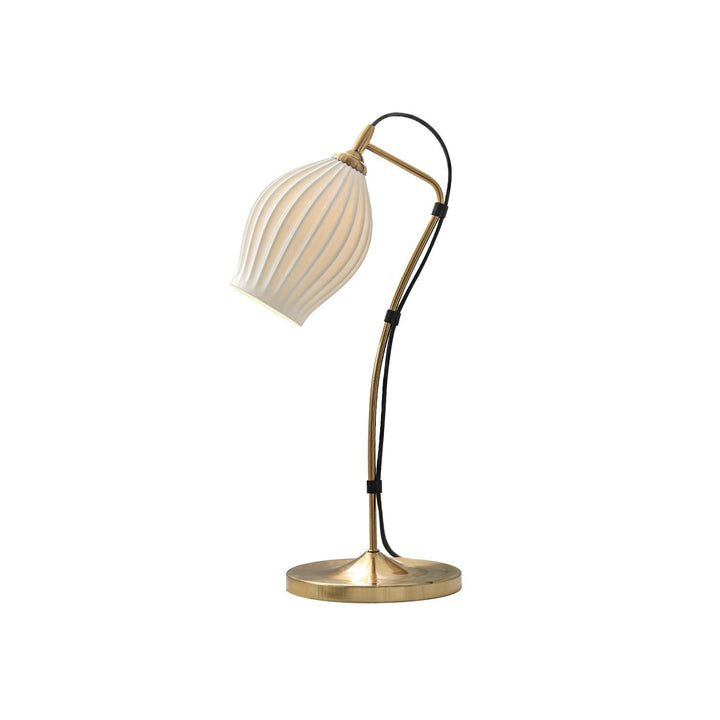 Ceramic Ribbed Table Lamp - Vakkerlight