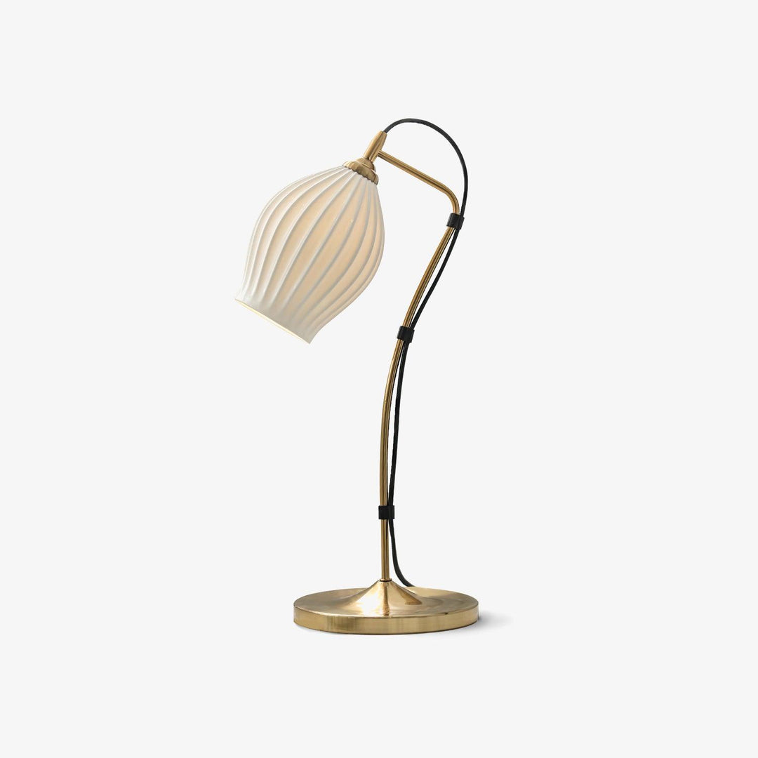 Ceramic Ribbed Table Lamp - Vakkerlight