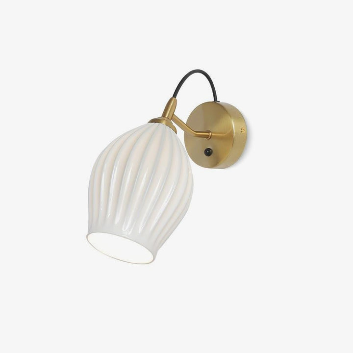 Ceramic Ribbed Wall light - Vakkerlight