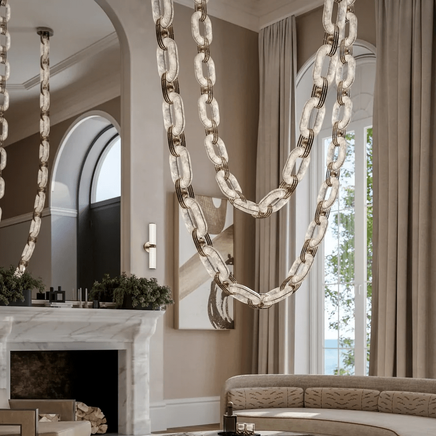 Chain Link Chandelier - Vakkerlight