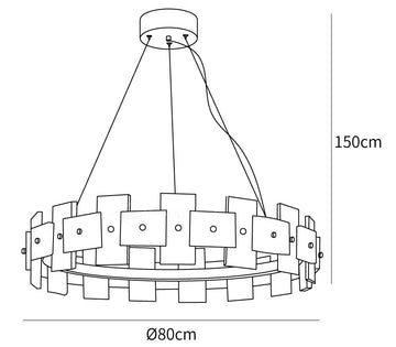Alabaster Halo Chandelier — Dimension drawings 2