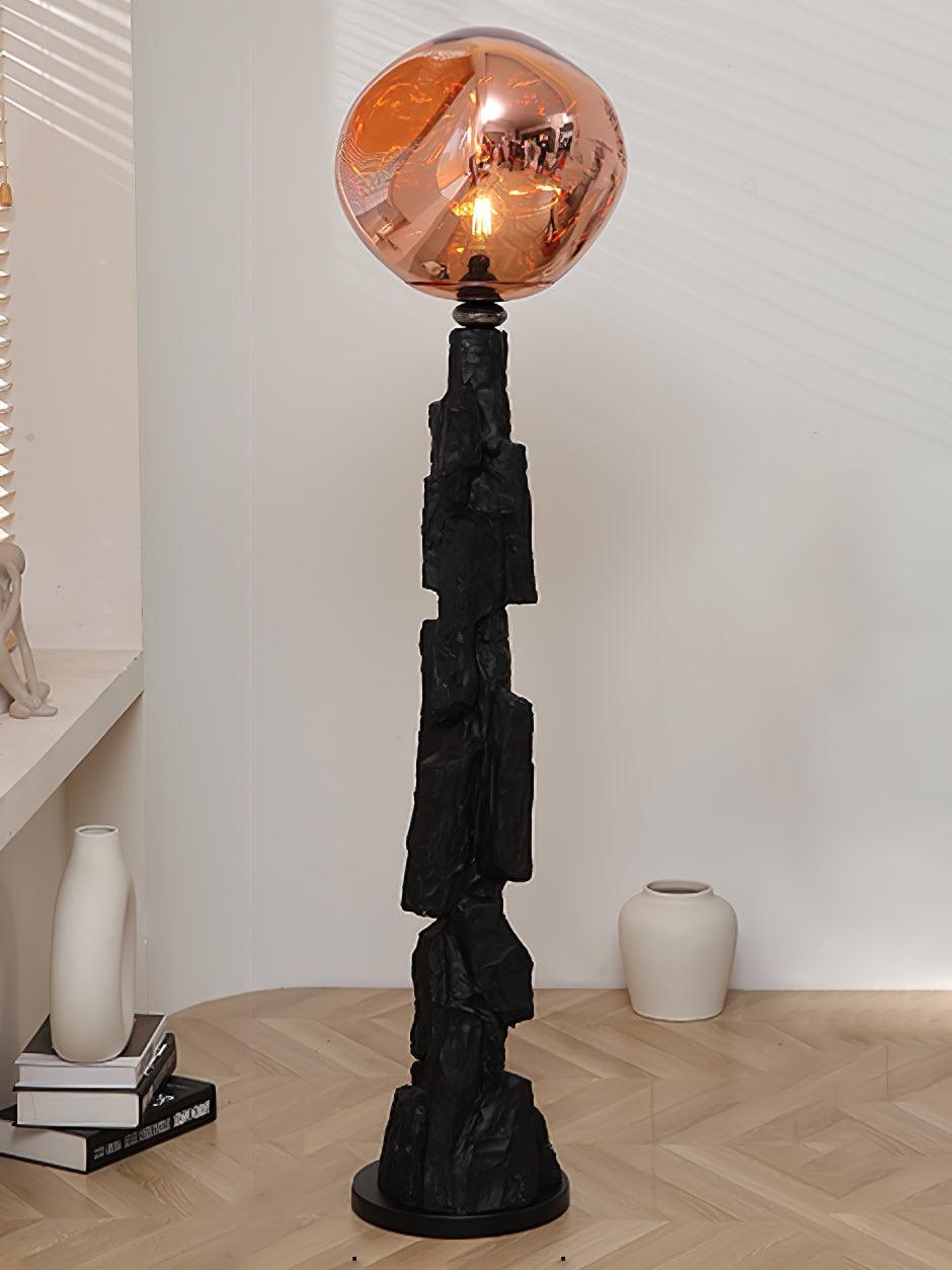 Charcoal Lava Floor Lamp - Vakkerlight