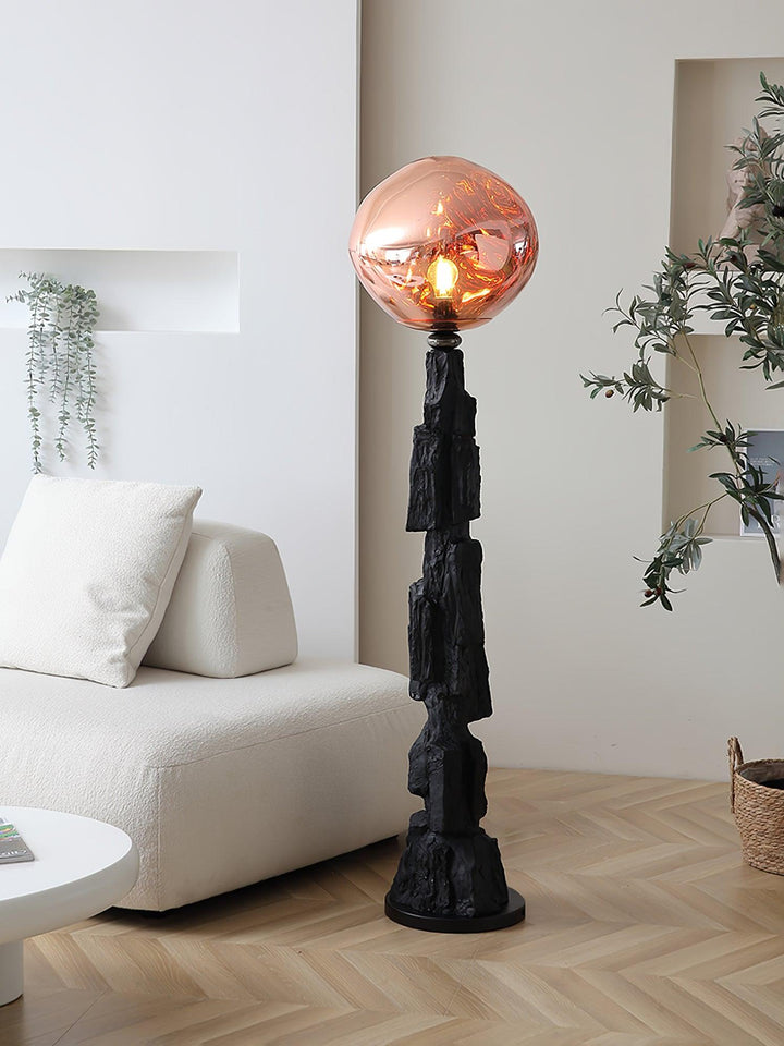 Charcoal Lava Floor Lamp - Vakkerlight