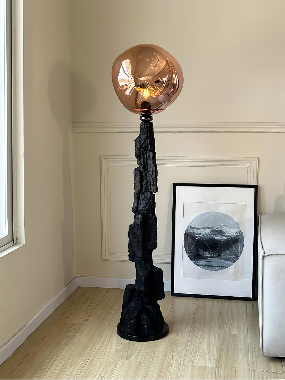 Charcoal Lava Floor Lamp - Vakkerlight