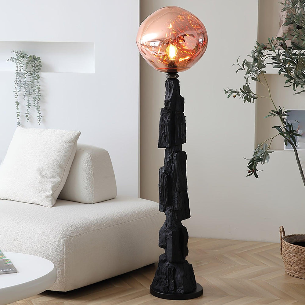 Charcoal Lava Floor Lamp - Vakkerlight