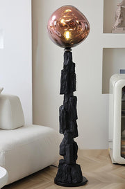 Charcoal Lava Floor Lamp - Vakkerlight