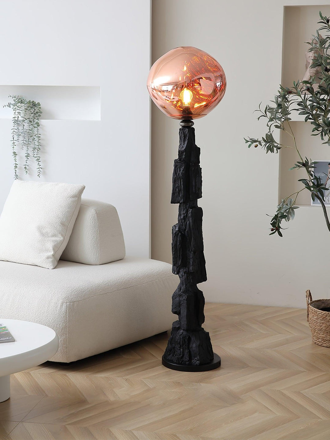 Charcoal Lava Floor Lamp - Vakkerlight