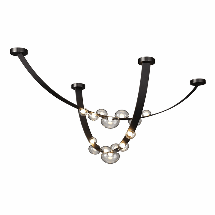 Orvyn Leather Arc Chandelier - Vakkerlight