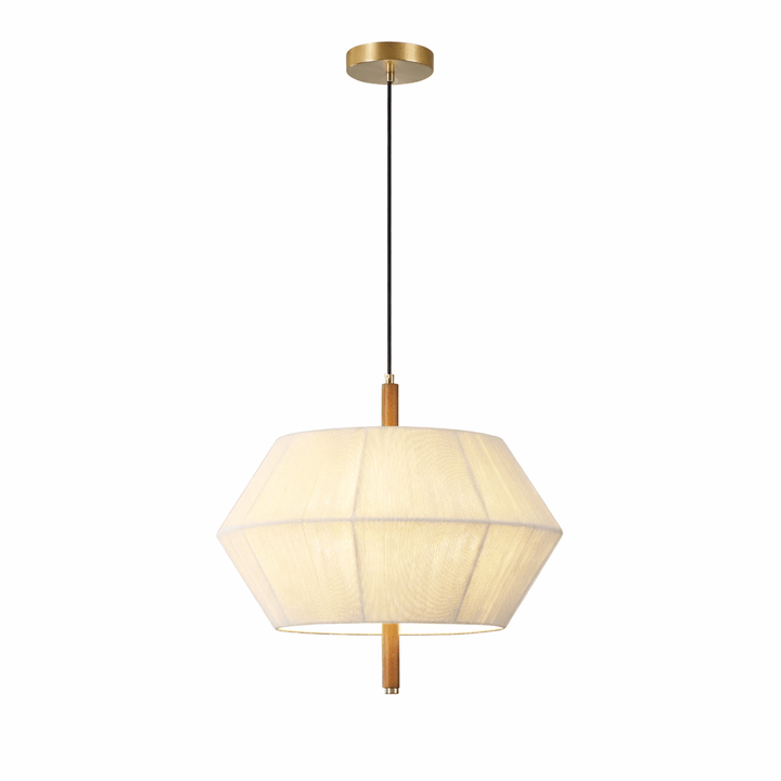 Soren Linen Geometric Pendant Lamp - Vakkerlight