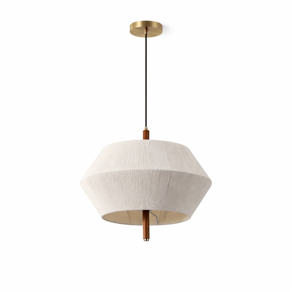 Soren Linen Geometric Pendant Lamp - Vakkerlight