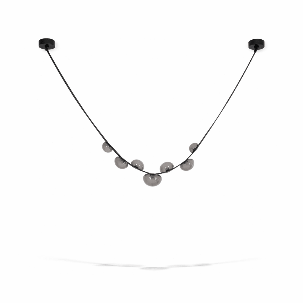 Orvyn Leather Arc Chandelier - Vakkerlight