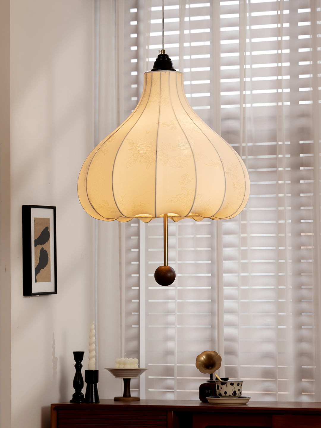 Chestnut Fabric Pendant Light