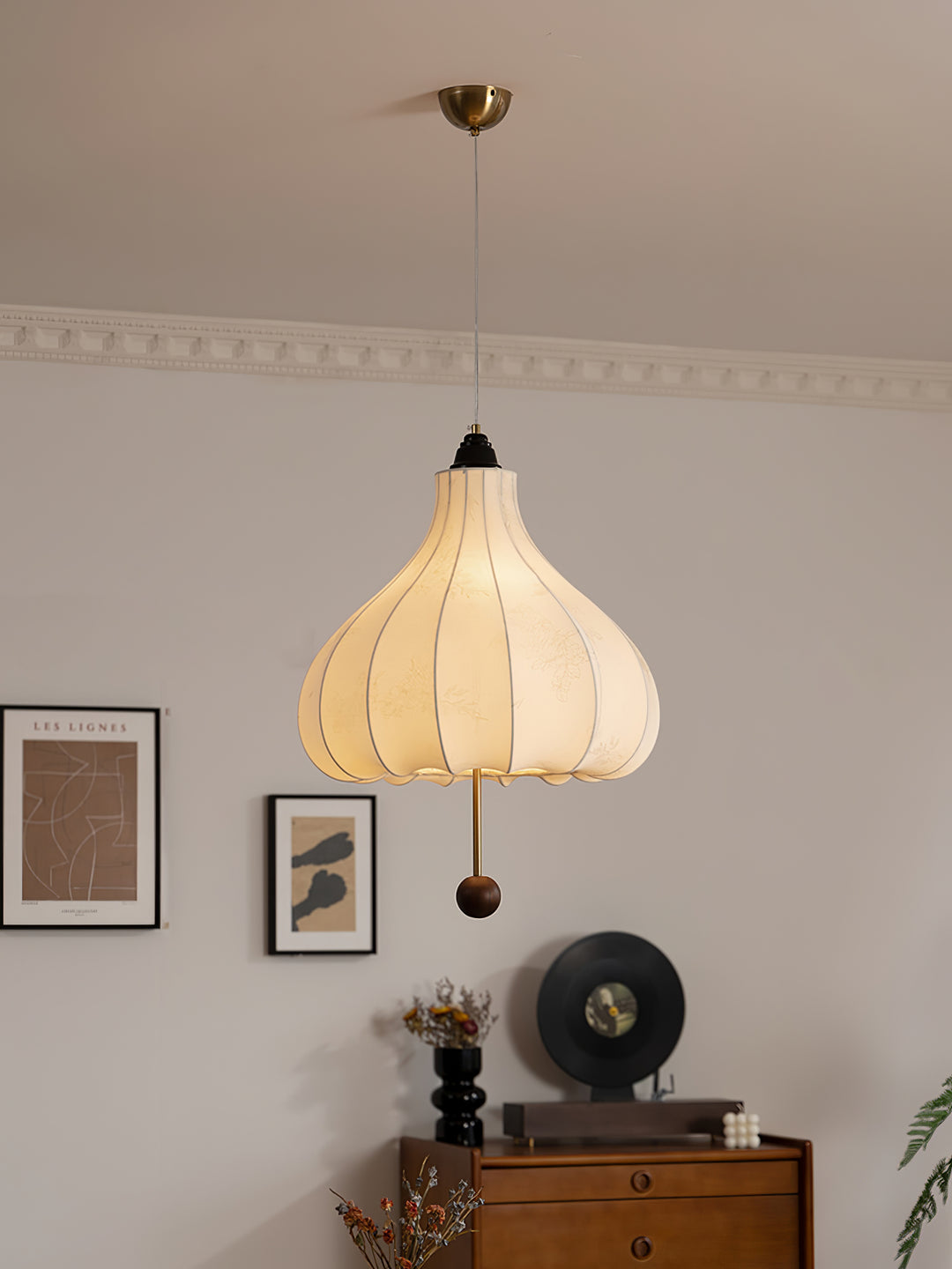 Chestnut Fabric Pendant Light