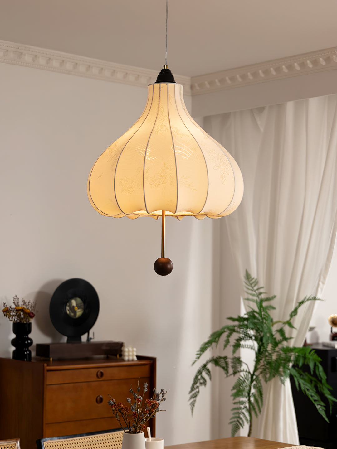 Chestnut Fabric Pendant Light