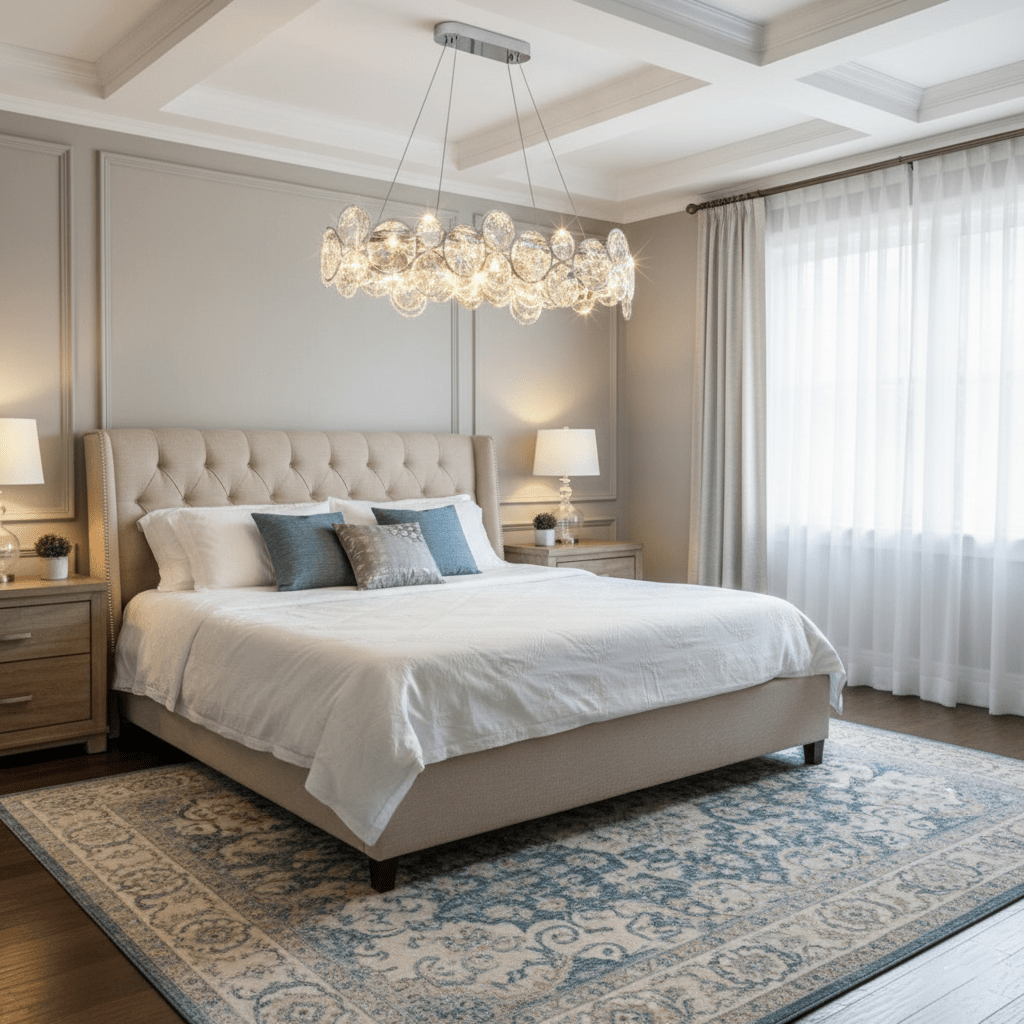 Chrome Round Crystal Chandelier - Vakkerlight