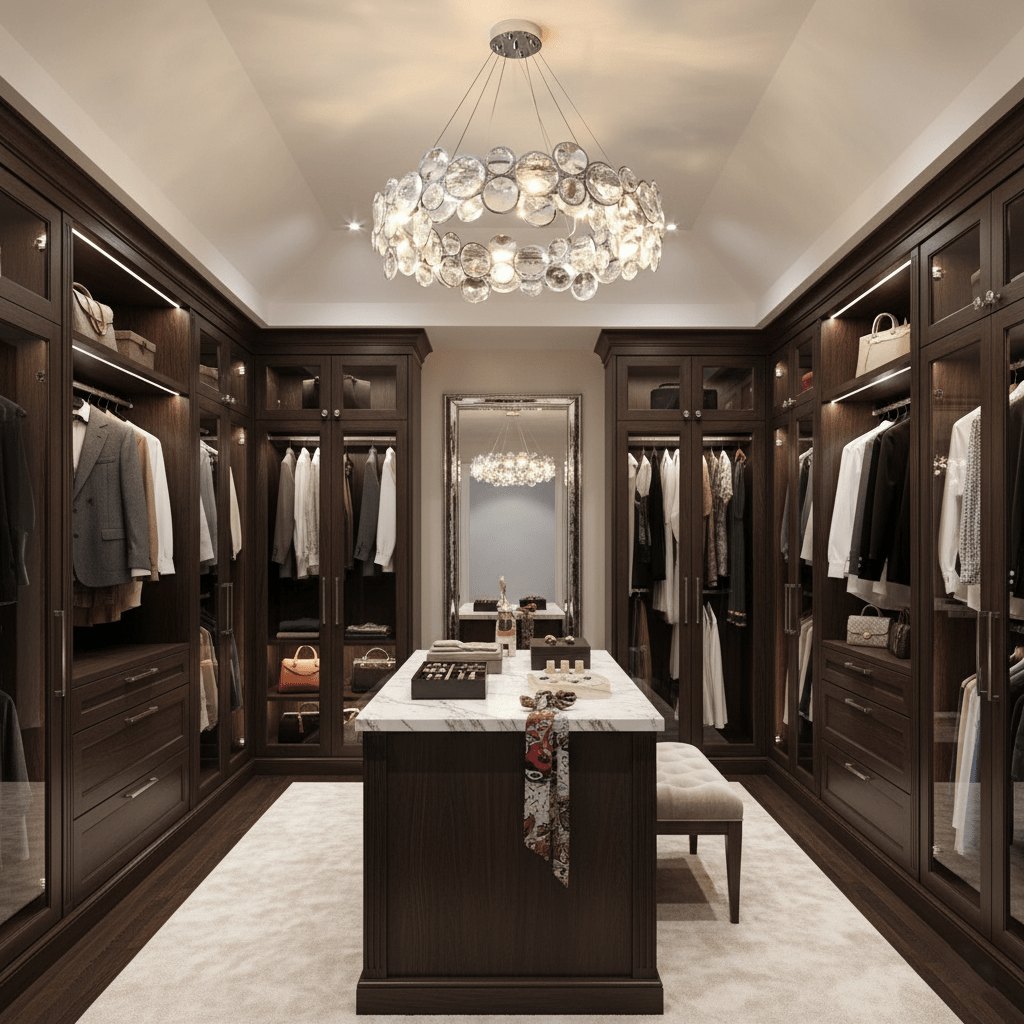 Chrome Round Crystal Chandelier - Vakkerlight