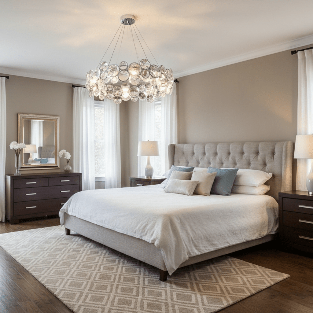 Chrome Round Crystal Chandelier - Vakkerlight