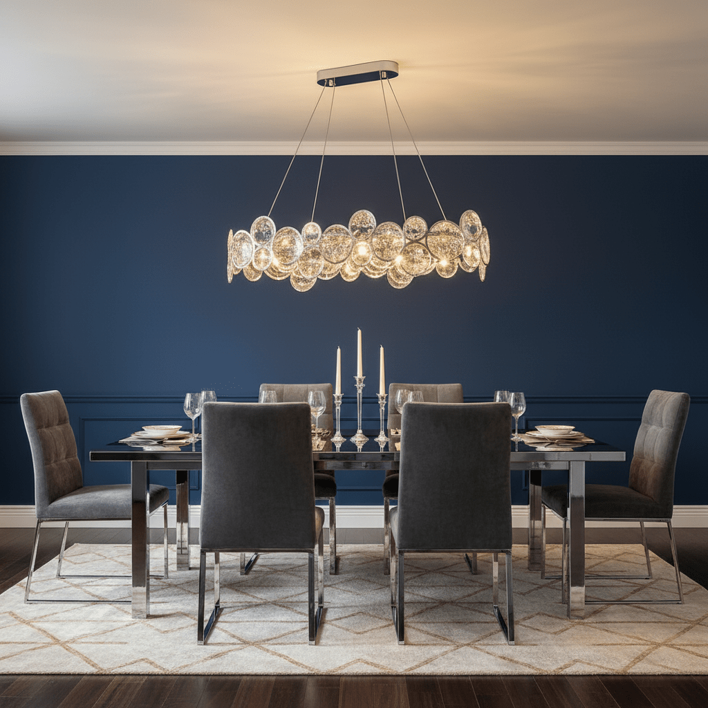 Chrome Round Crystal Chandelier - Vakkerlight