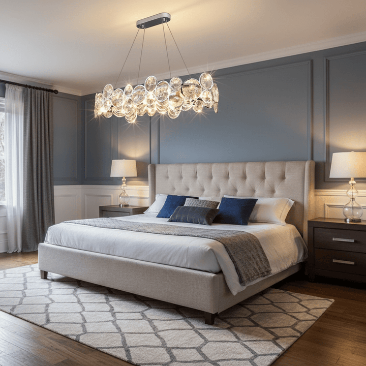 Chrome Round Crystal Chandelier - Vakkerlight