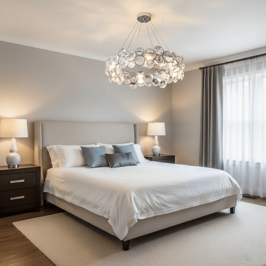 Chrome Round Crystal Chandelier - Vakkerlight