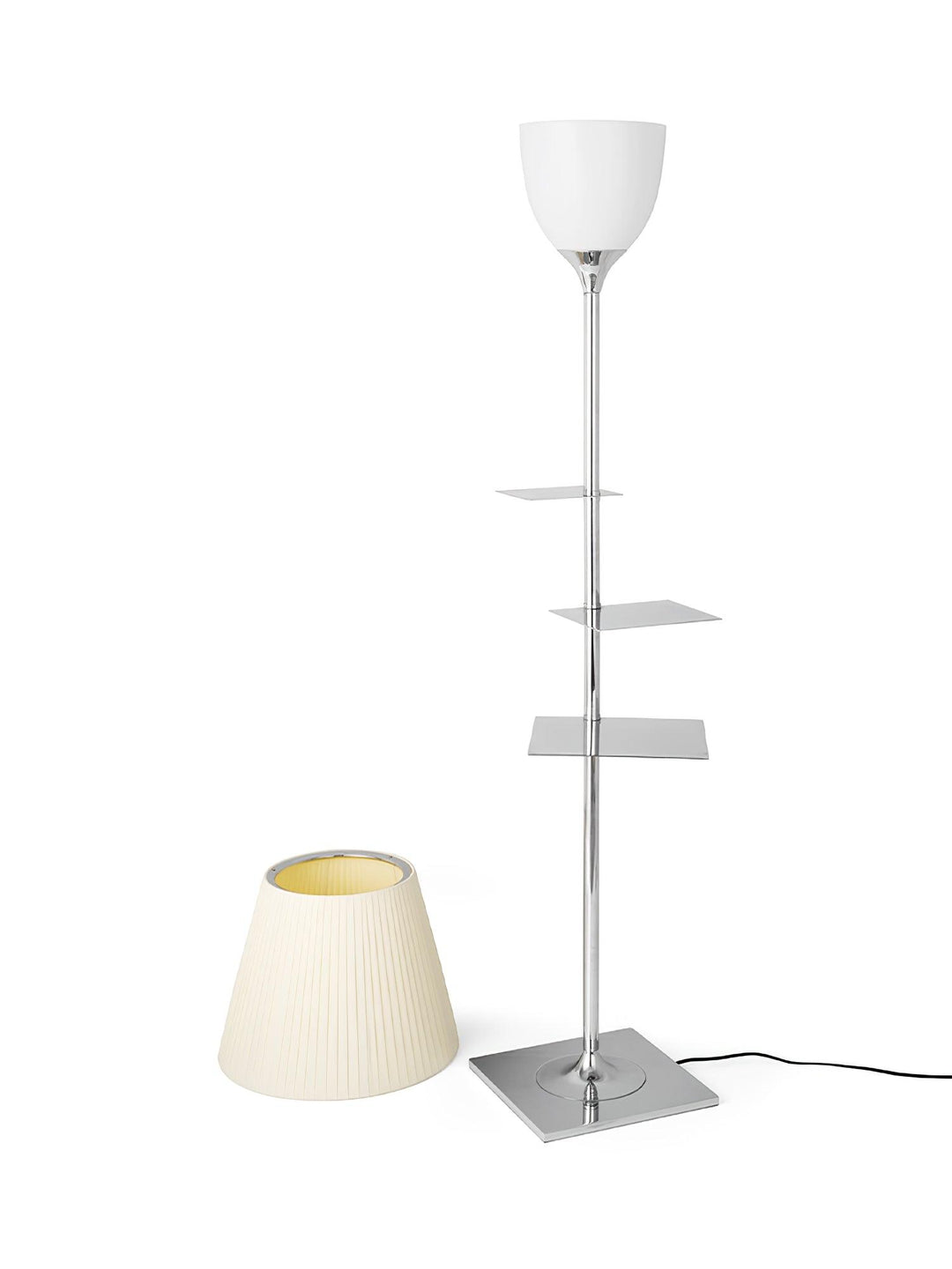 Chrome Prism Side Table Floor Lamp - Vakkerlight