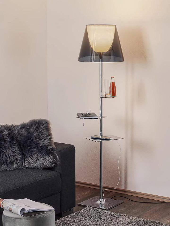 Chrome Prism Side Table Floor Lamp - Vakkerlight