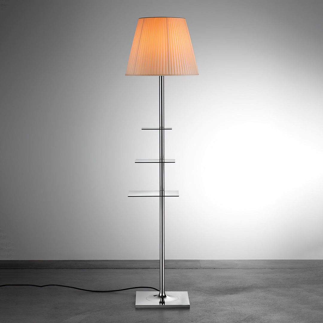 Chrome Prism Side Table Floor Lamp - Vakkerlight