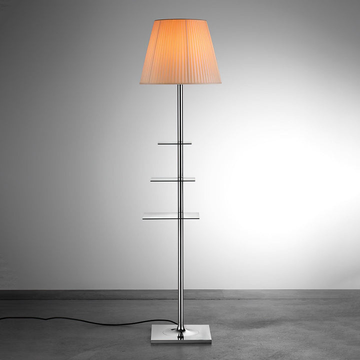 Chrome Prism Side Table Floor Lamp - Vakkerlight