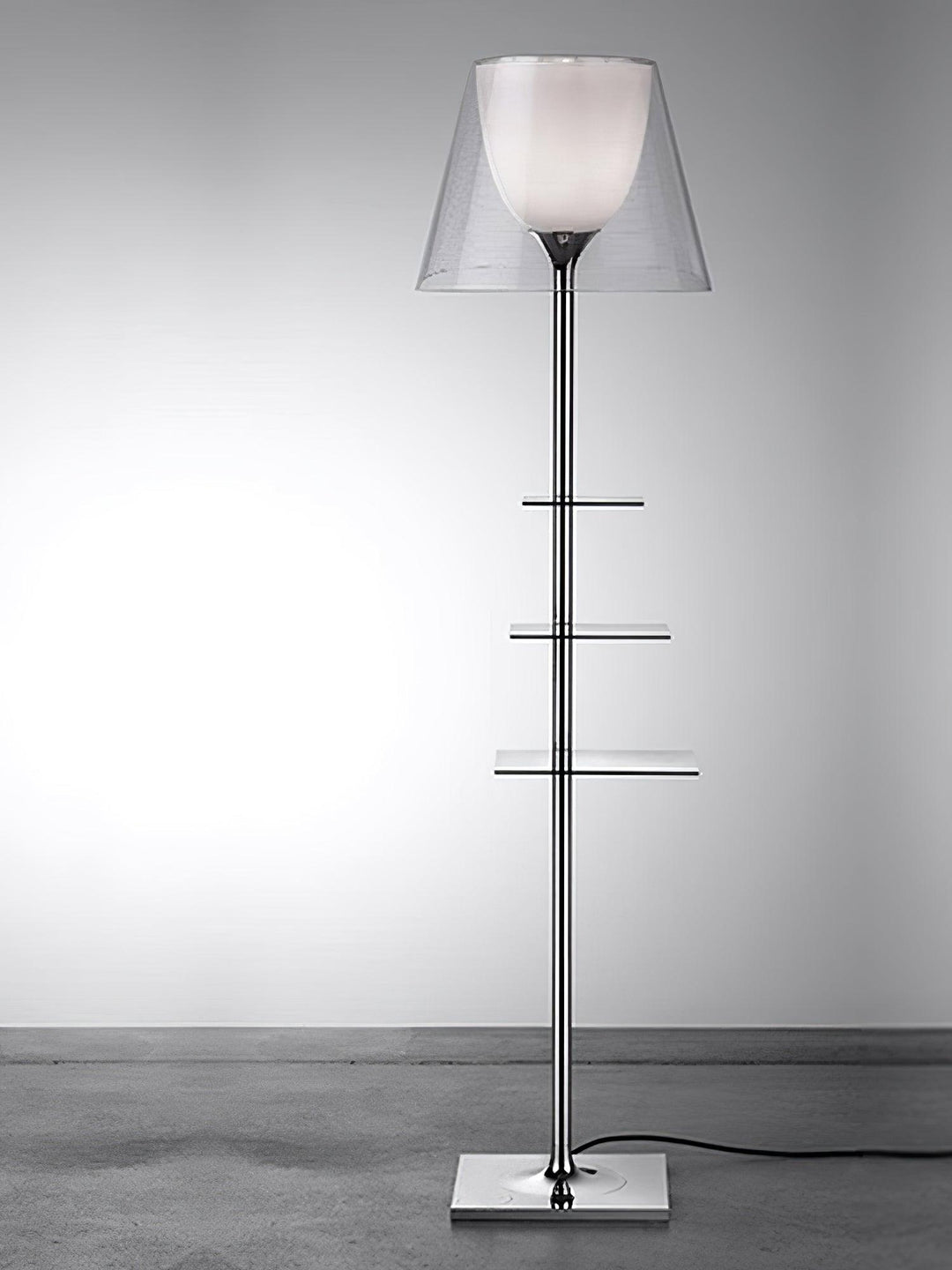 Chrome Prism Side Table Floor Lamp - Vakkerlight