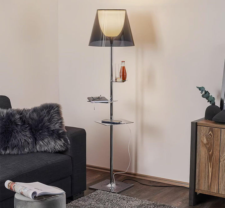 Chrome Prism Side Table Floor Lamp - Vakkerlight