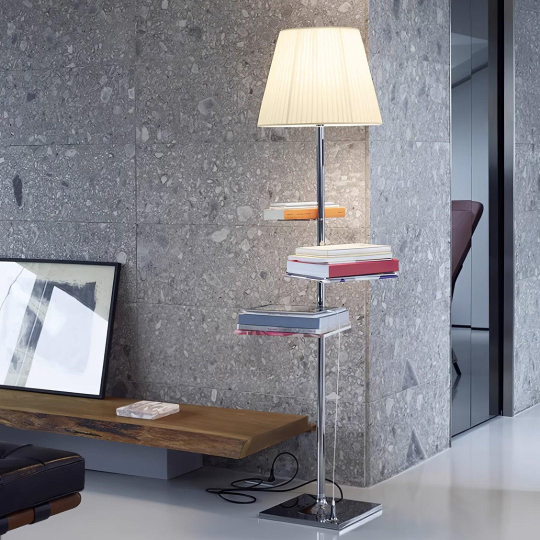 Chrome Prism Side Table Floor Lamp - Vakkerlight