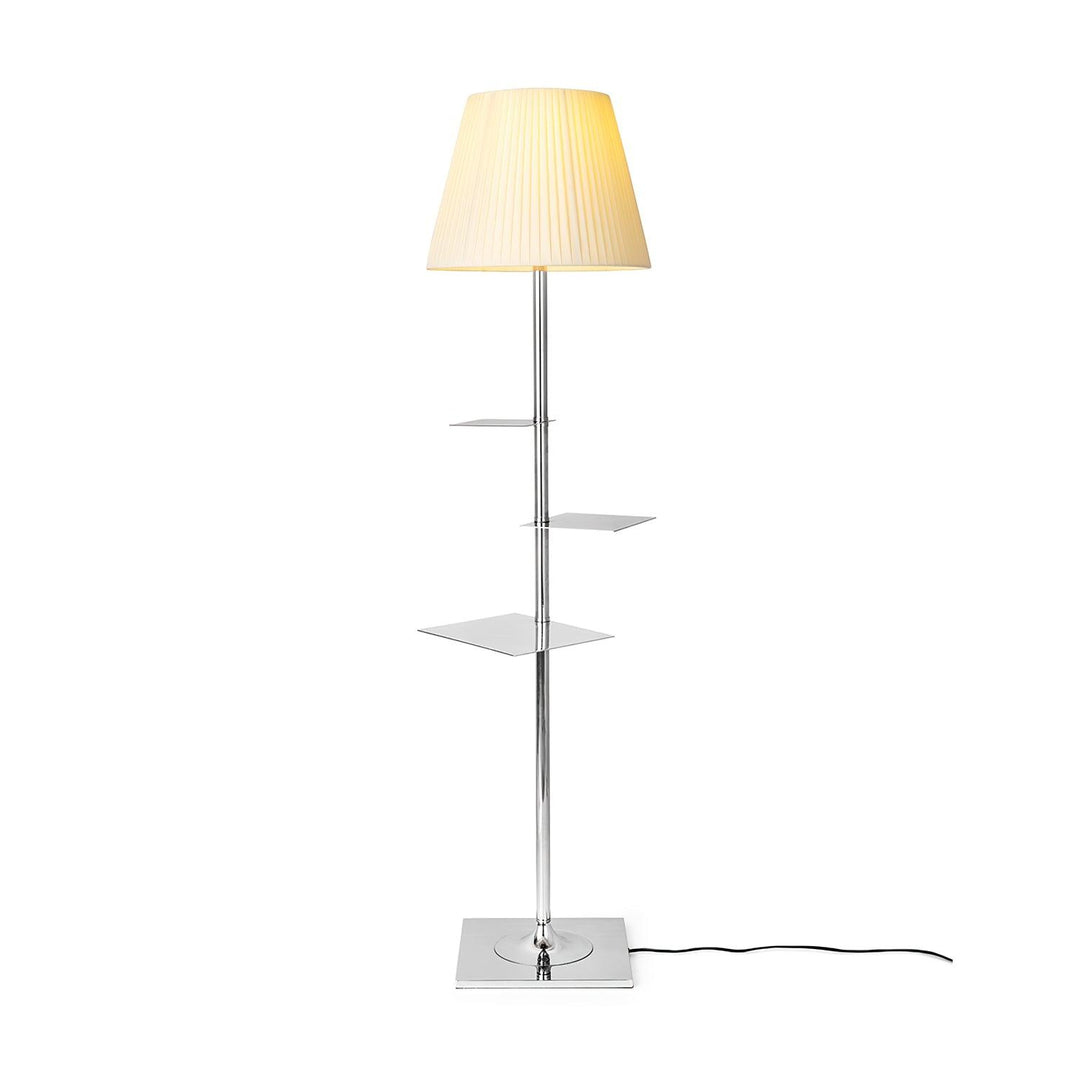 Chrome Prism Side Table Floor Lamp - Vakkerlight